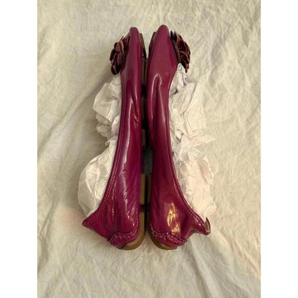 🆕LISTING🆕 Elie Tahari burgundy paten leather ballet shoes - Picture 2 of 6